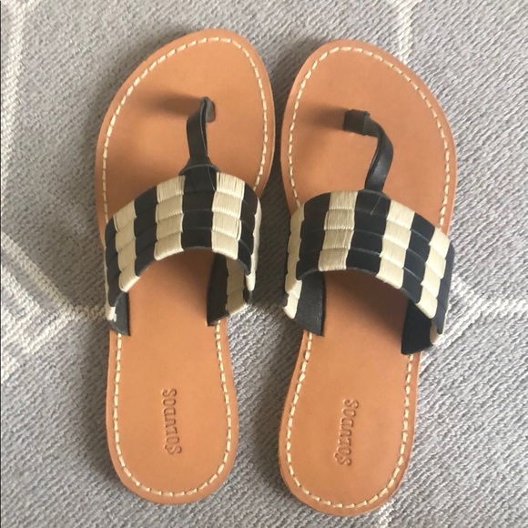 Anthropologie Shoes - Black and white sandals from Anthropologie